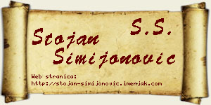 Stojan Simijonović vizit kartica